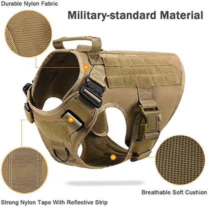 Tactical Dog Harness and Leash Set